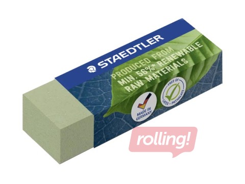 Kustutuskumm Staedtler 526 80, Eco, roheline