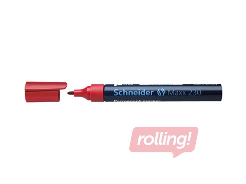 Püsimarker Schneider 230, 1-3 mm, punane