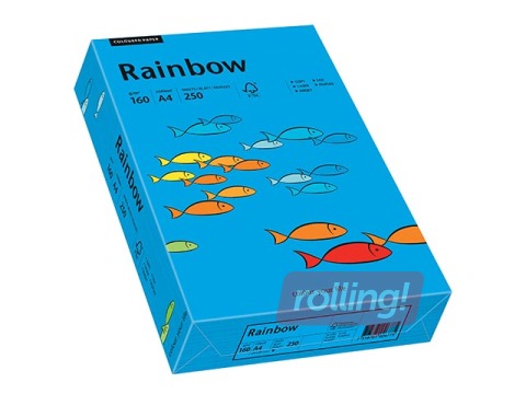 Koopiapaber Rainbow 88, A4, 160 g/m2, helesinine, 250 lehte 