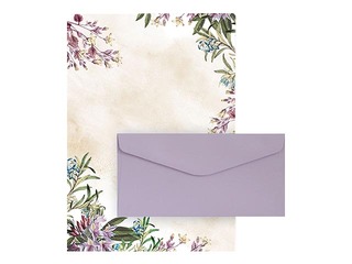 Design paper and envelope set Umbria Lavander