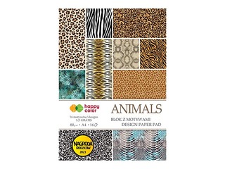 Disainipaber Animals Wild, A4, 16 lehte, 32 mustrit, 80g/m²