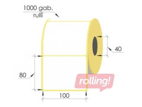 Termokleebised rullis, 100 x 80 mm, TermoEko, 1000 tk