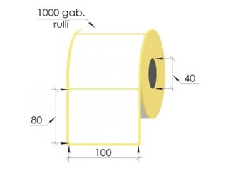 Termokleebised rullis, 100 x 80 mm, TermoEko, 1000 tk