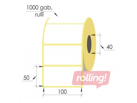 Termokleebised rullis, 100 x 50 mm, TermoEko, 1000 tk