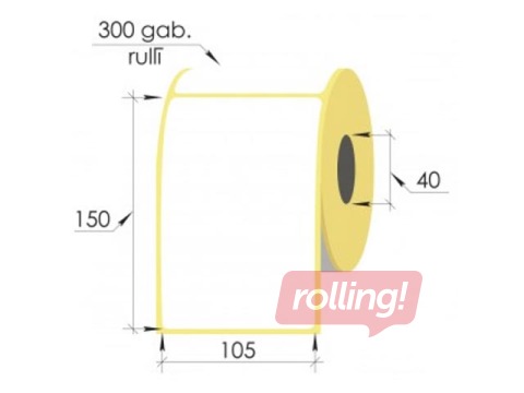 Termokleebised rullis, 105 x 150 mm, TermoEko, 300 tk