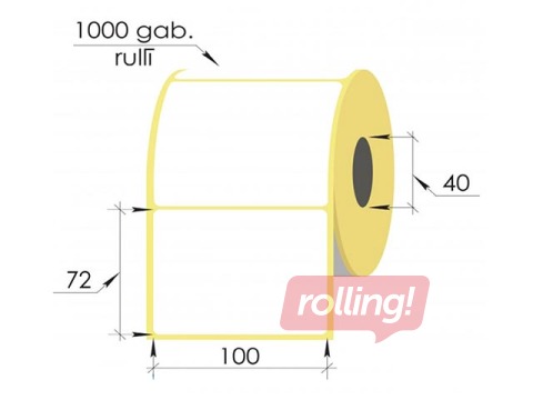 Termokleebised rullis, 100 x 72 mm, TermoEko, 1000 tk