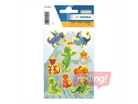 SALE Kleebised Herma Dragon, neoonefekt,1 leht