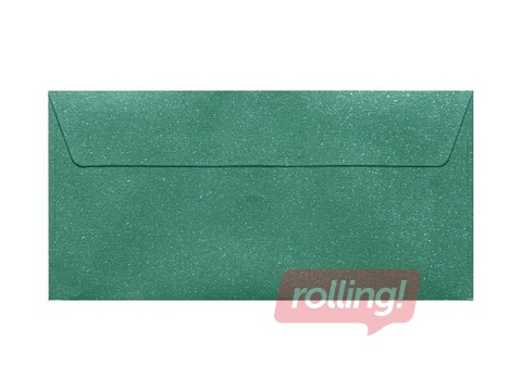 Envelopes with adhesive tape DL, 10 pcs., green with gloss