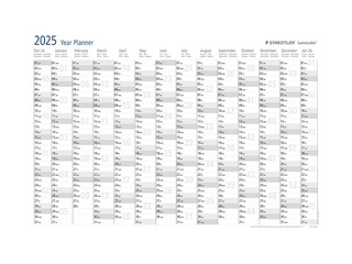 Seinakalender 2025 Staedtler Lumocolor 641, A1, plastik
