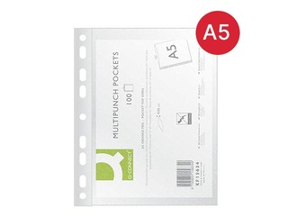 Document pockets Q-Connect, A5, matted, 50 mic., 100 pcs.
