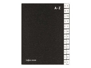 Index Pagna, A-Z, A4, cardboard, black