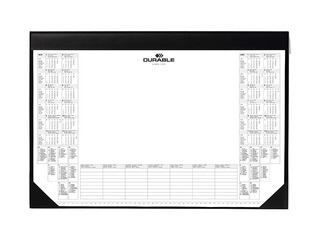 HOTPR Desk mat Durable with calendar, black, 59x42cm