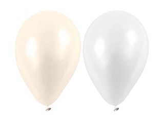 Balloons 10 pcs, white, pearl