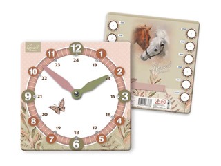 Paper educational clock  The Butterfly and the Horses