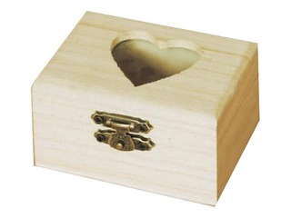 Puidust minikarp südamekujulise auguga kaanel, 8 x 4,5 x 6 cm