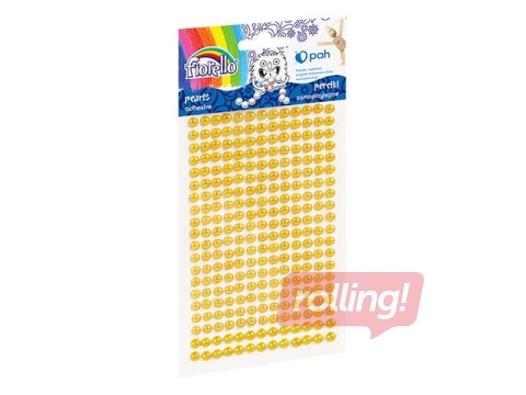 Self adhesive pearls, yellow