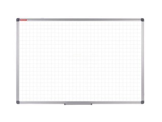 Squared magnetic board, aluminium board, 90 x 60 cm, lacquered, white 
