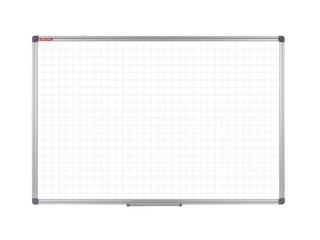 Squared magnetic board, aluminium board, 120 x 90 cm, lacquered, white 