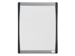 Whiteboard Nobo Mini, magnetic, with silver and black curved frame, 21.5 x 28 cm