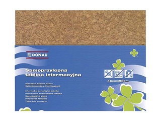 Notice board Donau, self-adhesive, 46 x 58 cm, brown