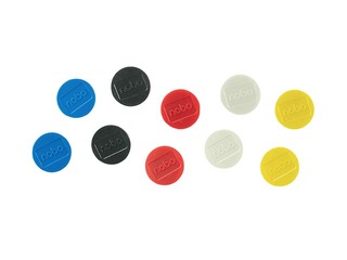 Magnets Nobo, 32 mm, 10 pcs., different colors