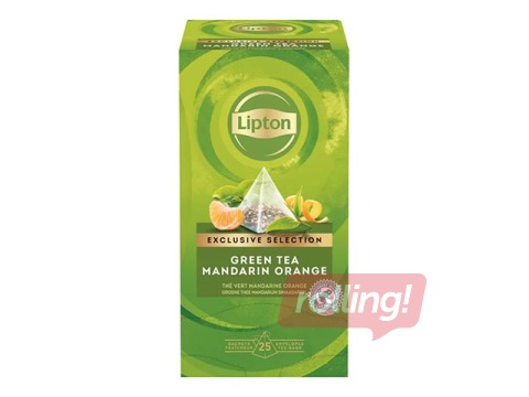 Roheline tee Lipton Mandarin Orange, püramiidid, 25 x 2 g