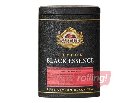 Must tee Basilur Black Essence, Roosa bergamot, 100 g