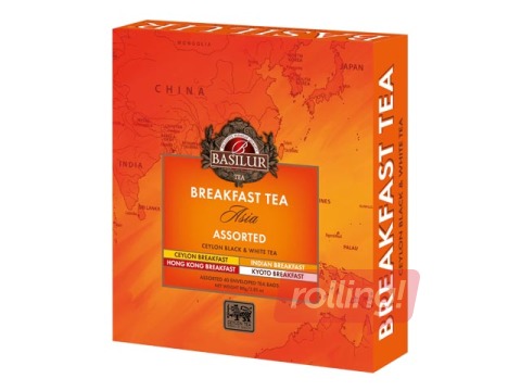 Tee Basilur Breakfast tea collection, Aasia, 40 x 2 g