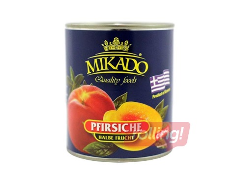 Poolitatud virsikud Mikado, 825 g / 485 g