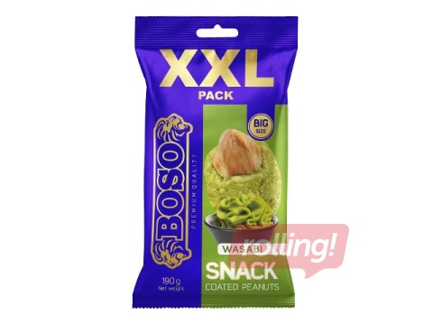 Maapähklid koorega, Wasabi, Boso XXL, 190 g