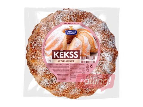 Keeks vanillimaitseline, Latvijas maiznieks, 400g