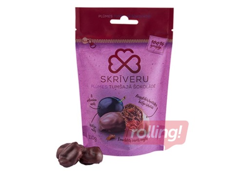 Cherries in dark chocolate, Skrīveru, 110 g