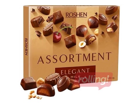 Piimašokolaadi kommid Assortment Elegant, Roshen, 145 g