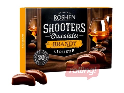 Šokolaadikompvekid Shooters brändilikööriga, Roshen, 150 g