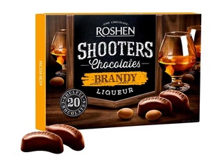 Šokolaadikompvekid Shooters brändilikööriga, Roshen, 150 g