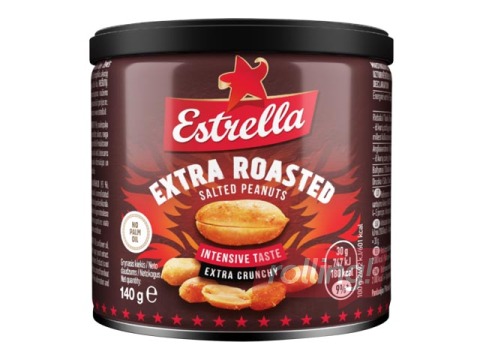 Soolatud maapähklid, ekstra röstitud, Estrella, 140 g