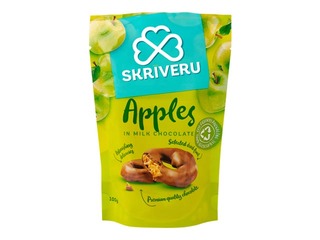 Apples in milk chocolate Skriveri, 100g