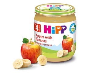 Püree õunte ja banaanidega Hipp BIO, 125 g, (alates 4. kuust)