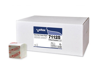 Tualettpaberi salvrätikud Celtex T Pack Comfort, 2 kihti, valge, 40 tk.