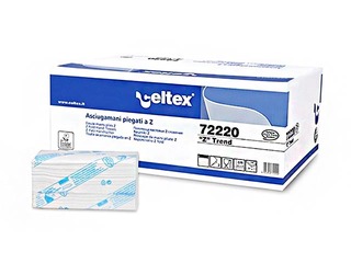 Салфетки для рук Celtex Trend Z2 (узкие 8cm), 25 пачек, 2 сл, белые