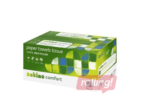 Paper towels in sheets  Wepa Satino Comfort V-fold, H3, 20 packs, 2 layers, white