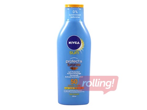 Päikesekaitsekreem koos SPF 50 NIVEA päikesekaitse jal & Bronze, 200ml