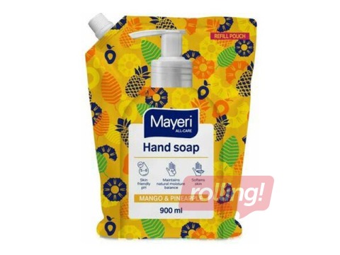 Liquid soap All-care, mango and pineapple, refill pack, Mayeri, 900 ml