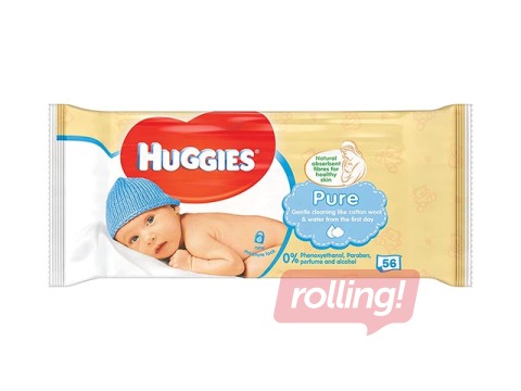 Niisked salvrätikud Huggies Pure, 56 tk