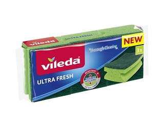 Käsn nõude pesemiseks Vileda Ultra Fresh Anti-Bacterial, 3 tk.