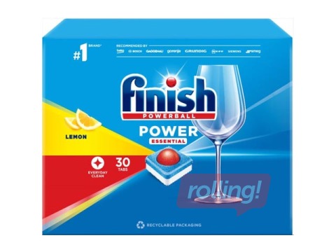 Nõudepesumasina tabletid Finish, Power, All in 1, sidrun, 30 tk.