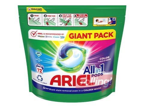 Pesukapslid Ariel All-in-1 Color, 72 tk