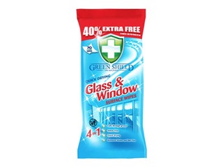Wet wipes for glass and windows, Green Shield, 70 pcs.
