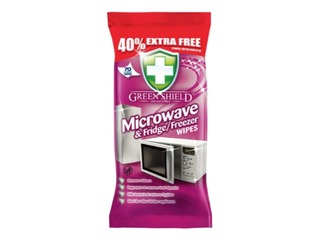 Wet wipes for cleaning microwave ovens, refrigerators and freezers, Green Shield, 70 pcs.