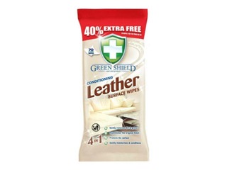 Wet wipes for cleaning leather products, Green Shield, 70 pcs.